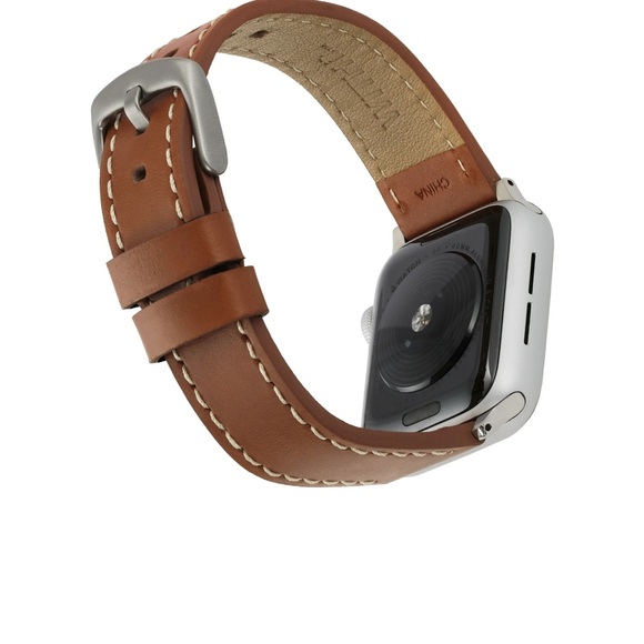WITHit Brown Hand Crafted Premium Leather Band for 38/40/41mm Apple Watch® - Picture 2 of 9